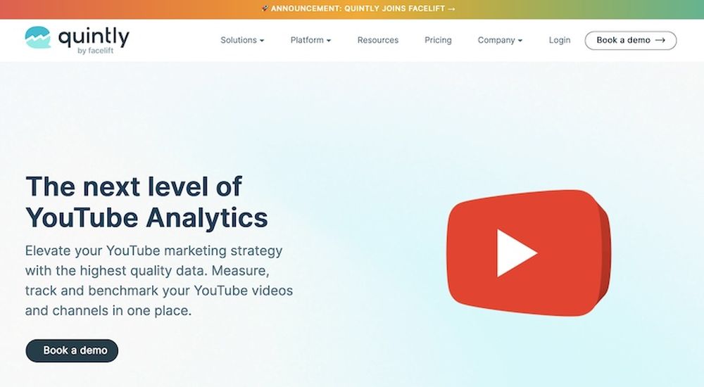 Quintly offers YouTube analytics