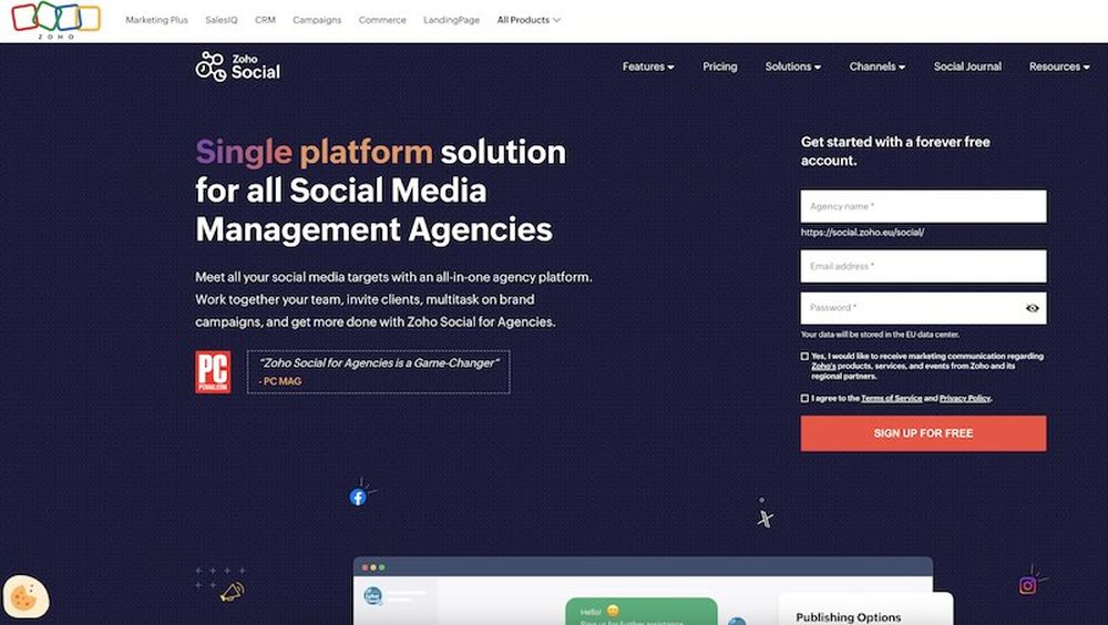 Zoho Social is a comprehensive platform for social media management