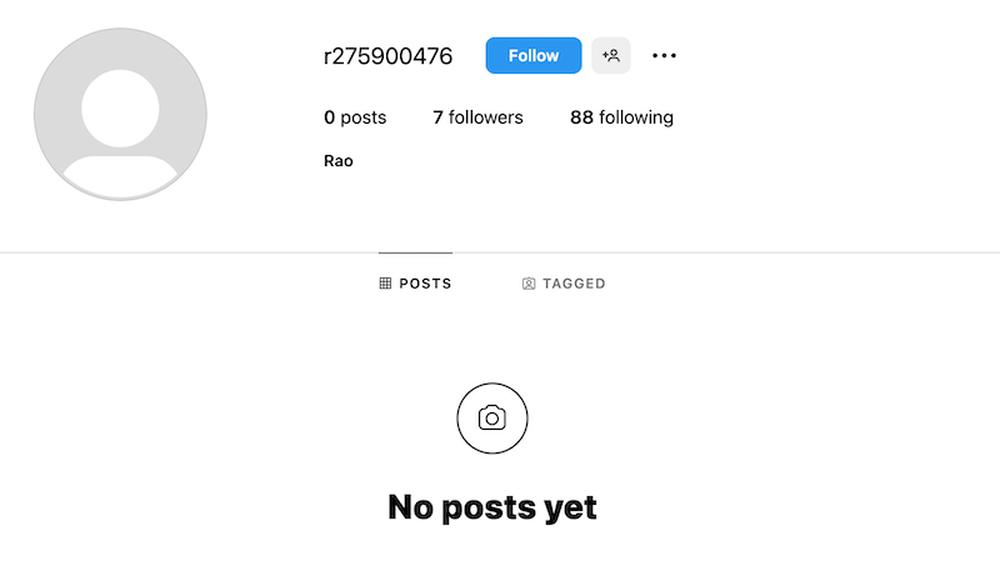 suspicious Instagram account