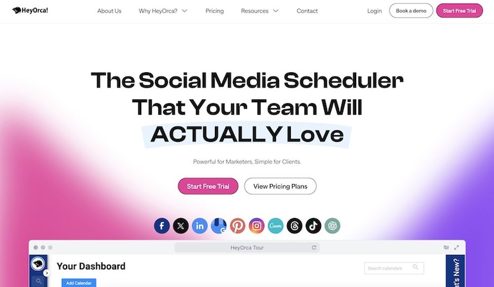 HeyOrca social media management tool
