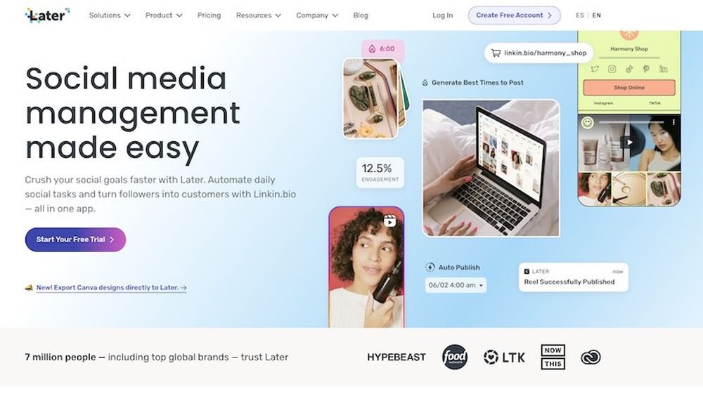 Later is a social media scheduler tool