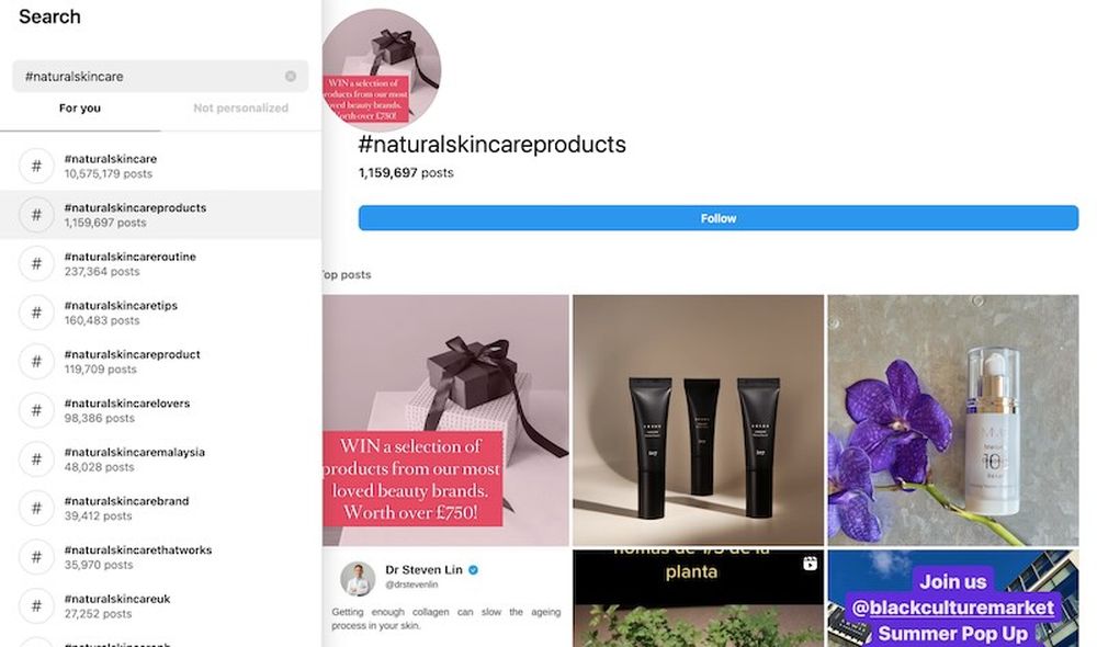 Find small Instagram influencers by hashtags