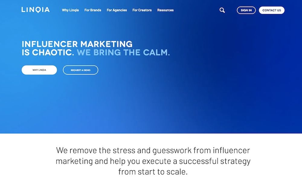 Linqia is an end-to-end influencer marketing platform