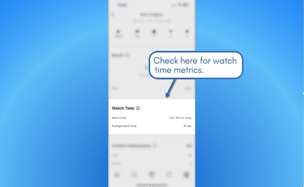 Check your videos' watch time on Instagram