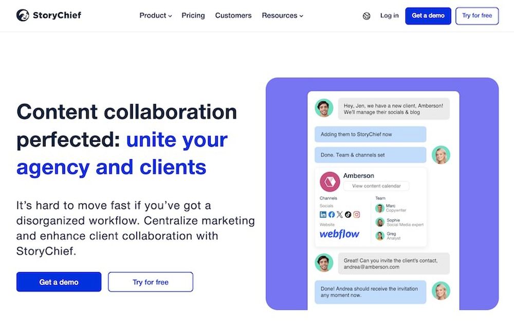 StoryChief for agencies enables social media management