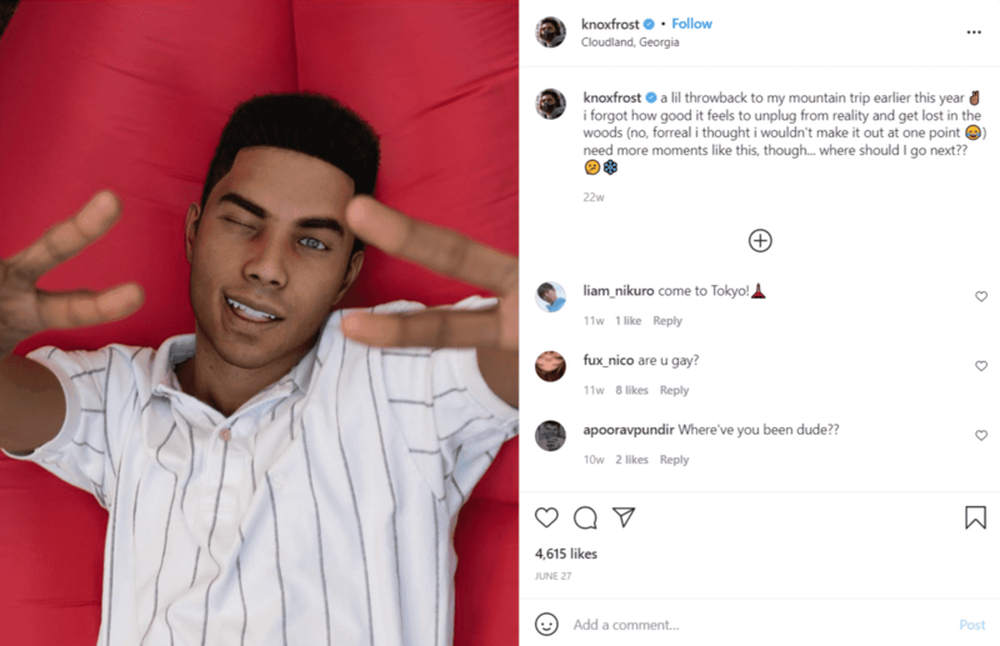 Knox Frost is a 20-year-old robot influencer from Atlanta