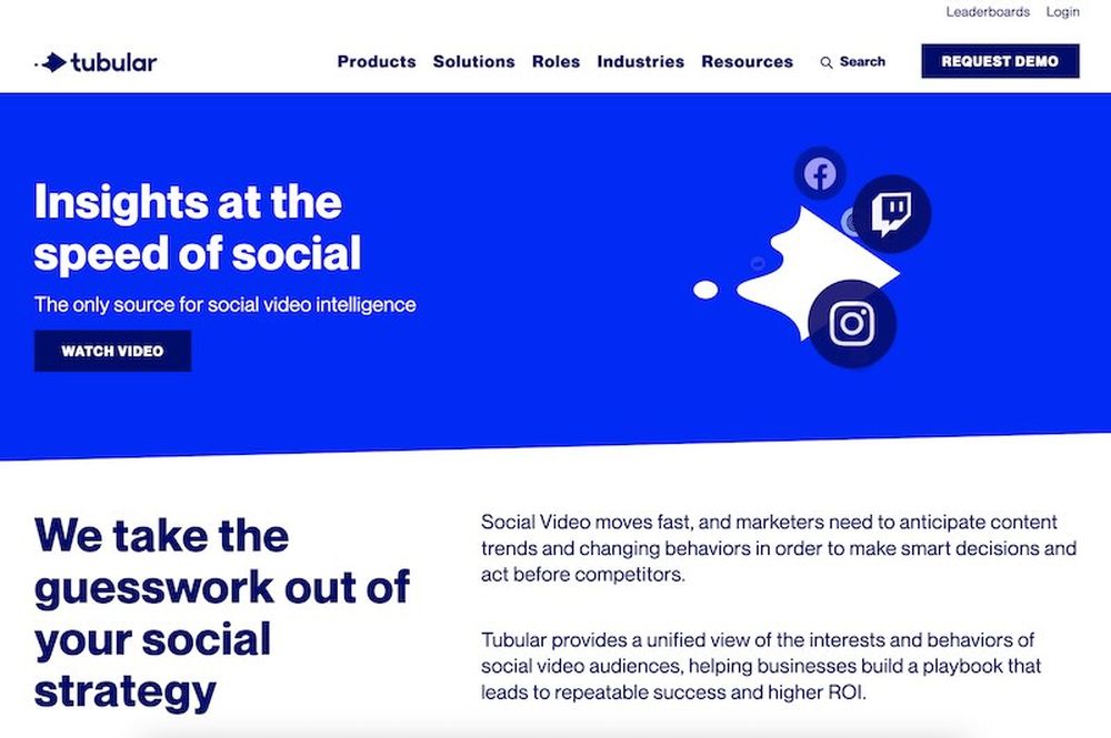 Tubular Labs offers a complete platform for social video analytics
