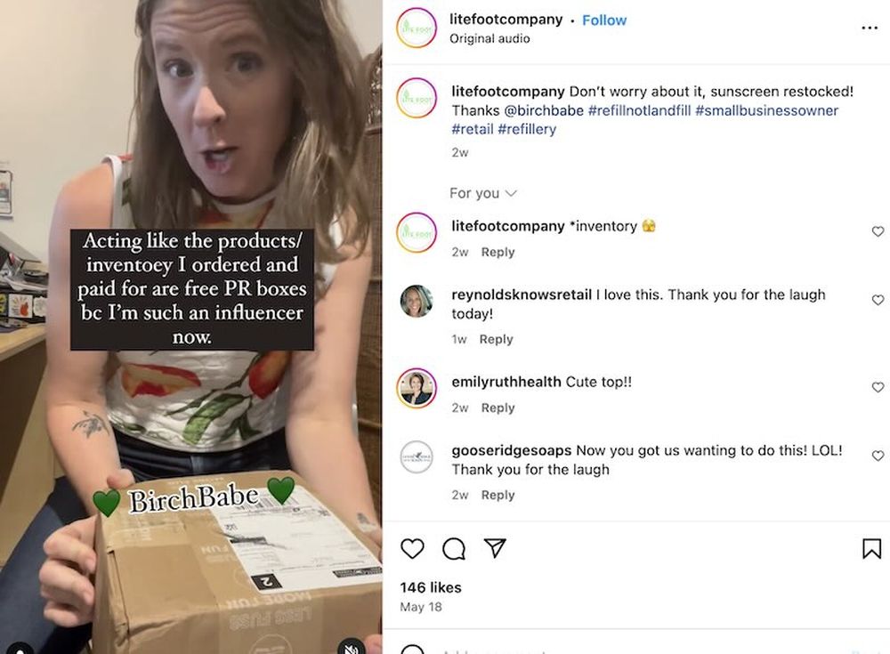 Find small IG influencers by brand mentions