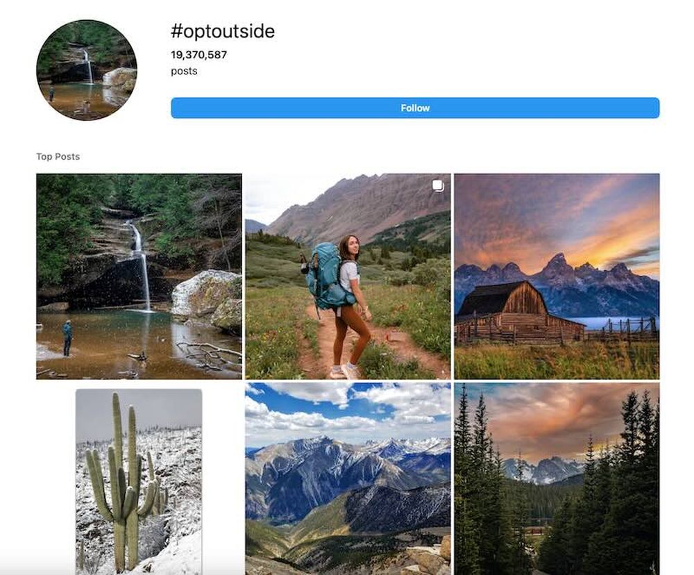 Amazing images under the #optoutside hashtag