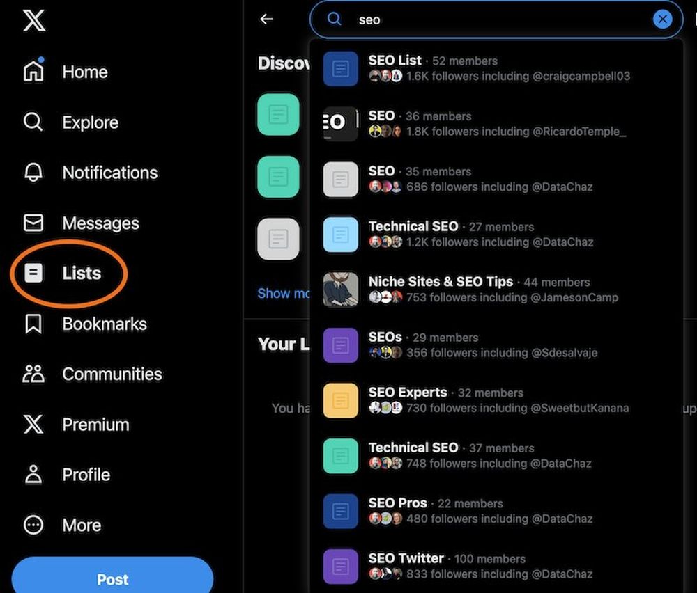 Identify influencers through Twitter Lists