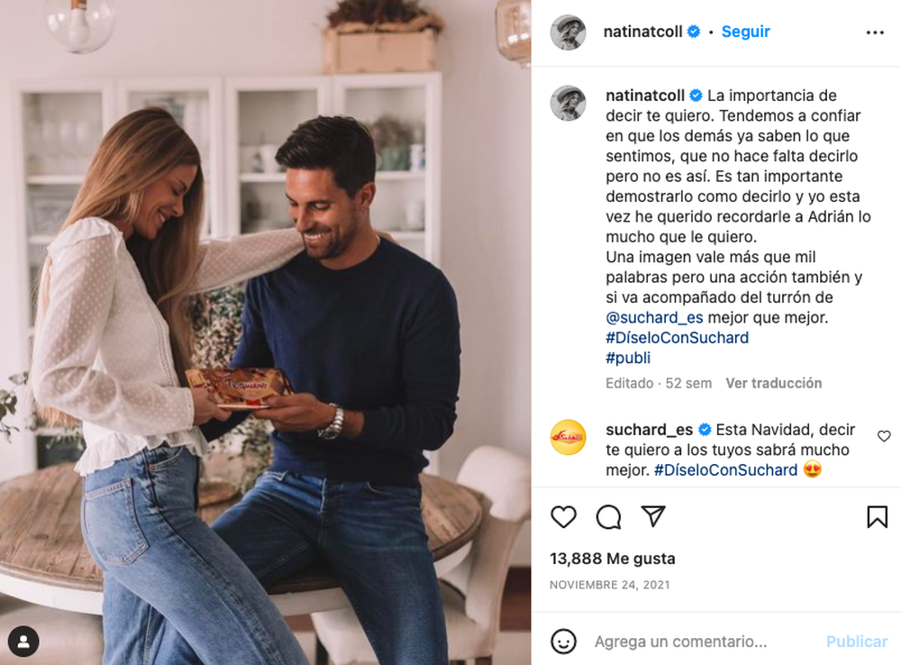 Ejemplo de campaña navidadeña com la influencer Natalia Coll