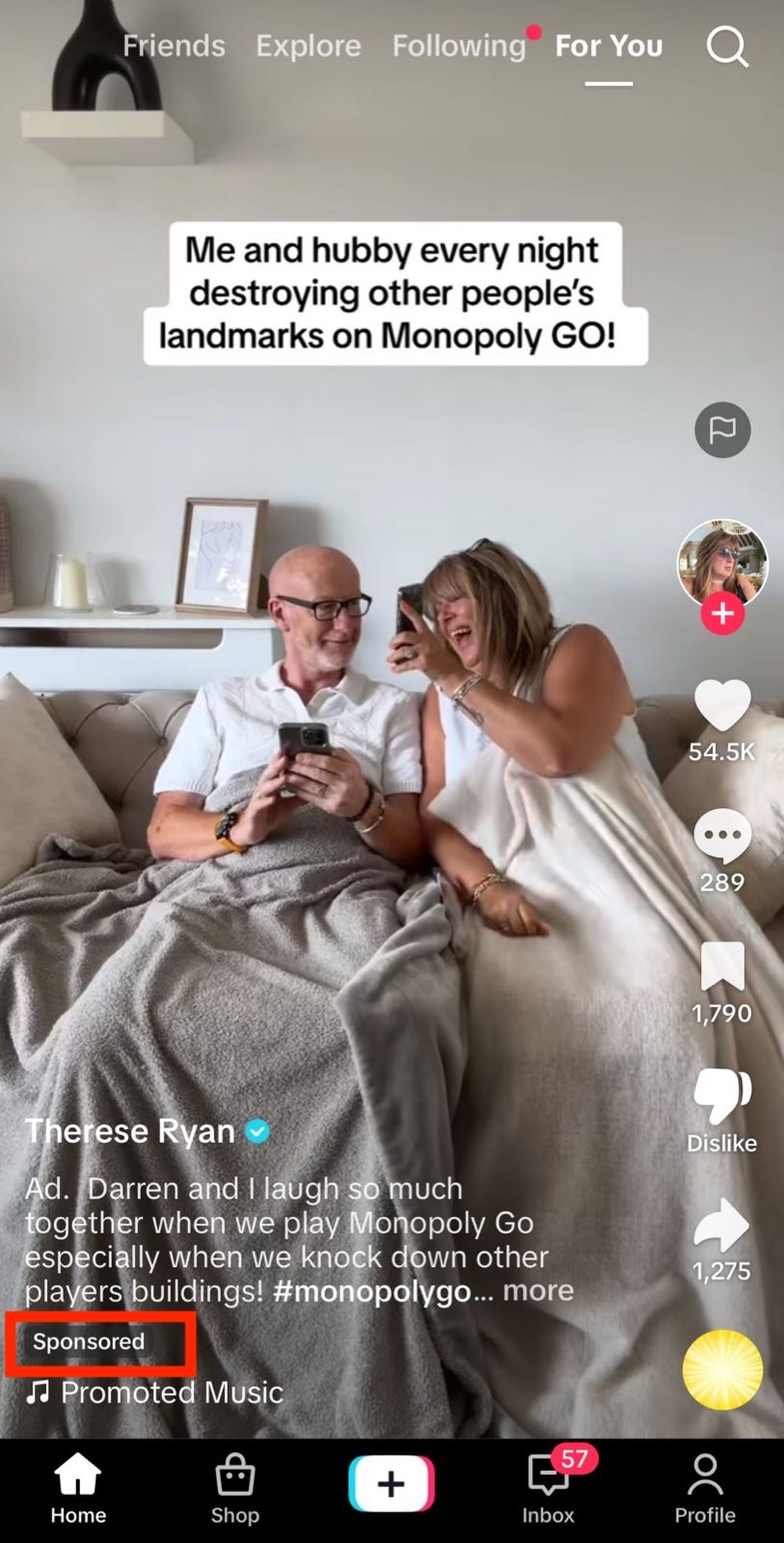 An example of paid partnership between Converse and a TikTok influencer