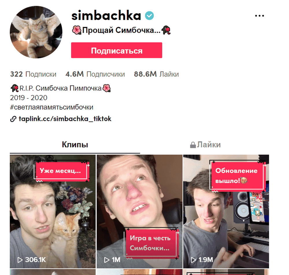 Simbachka user at TikTok