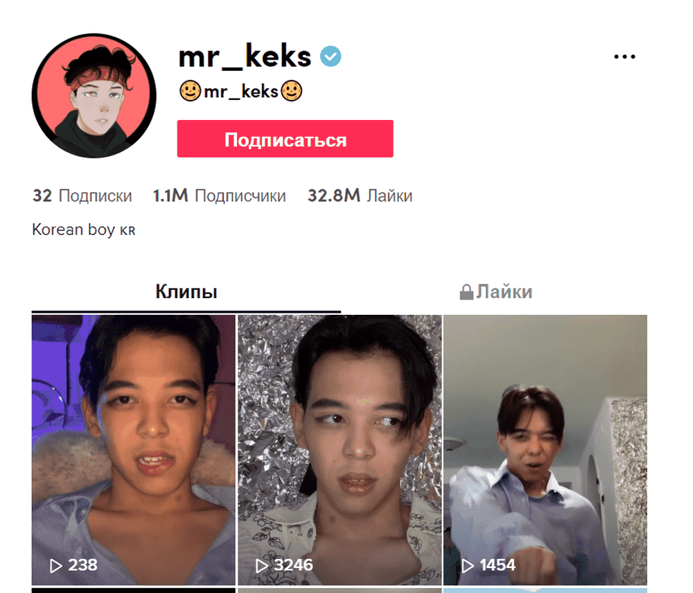 Mr keks user at TikTok