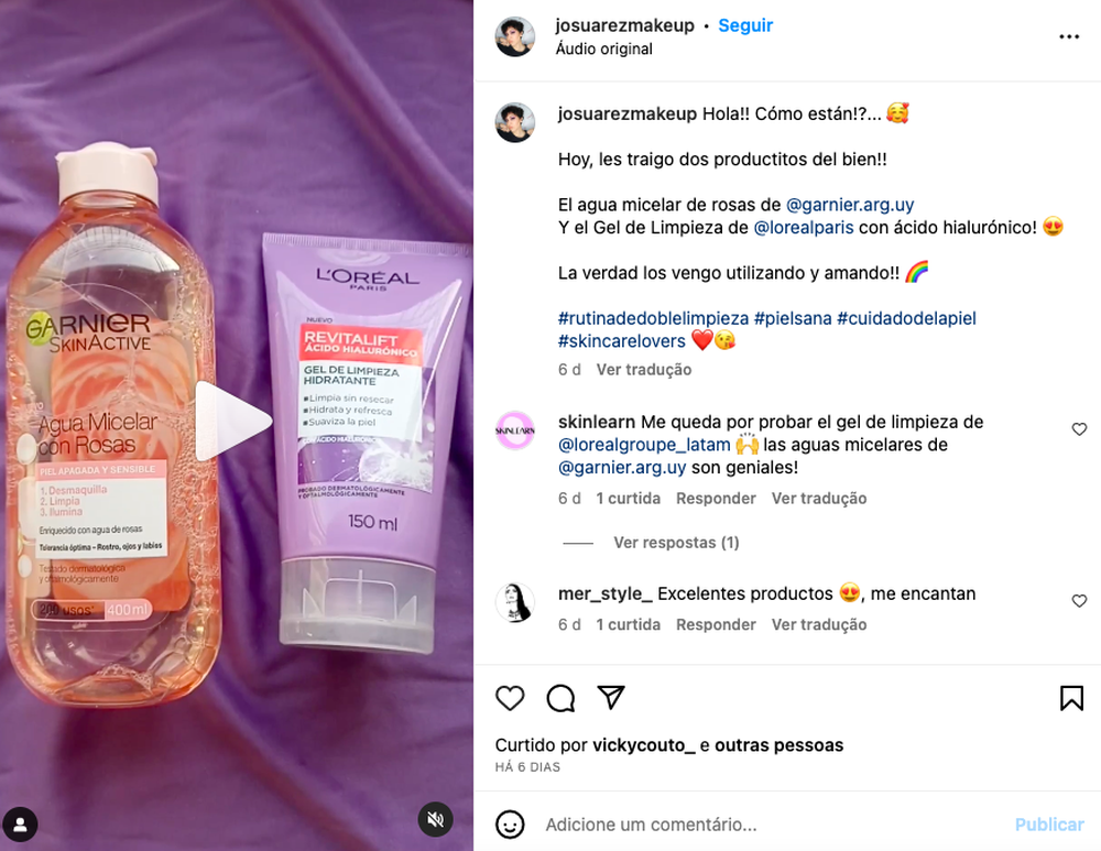 reels garnier loreal