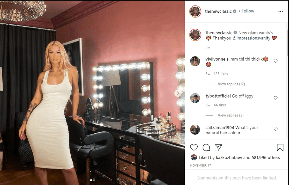 Iggy Azalea's Instagram page