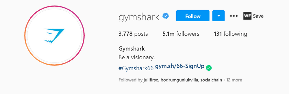 Fitness Brand Gymshark on Instagram