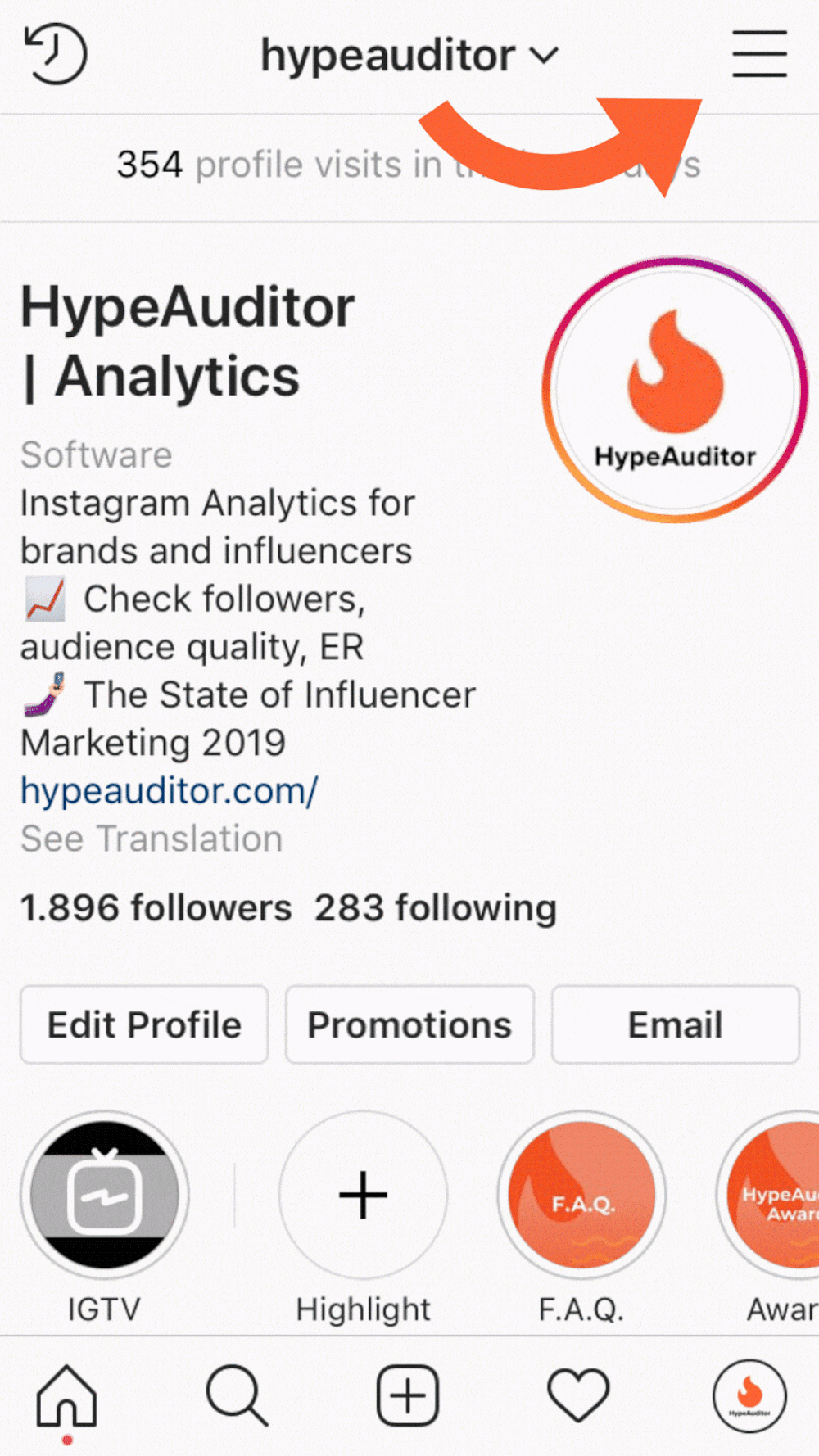 With a business account Instagram Insights becomes available