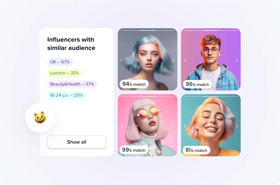Erfahren Sie, welche Influencer ähnliche Zielgruppen haben
