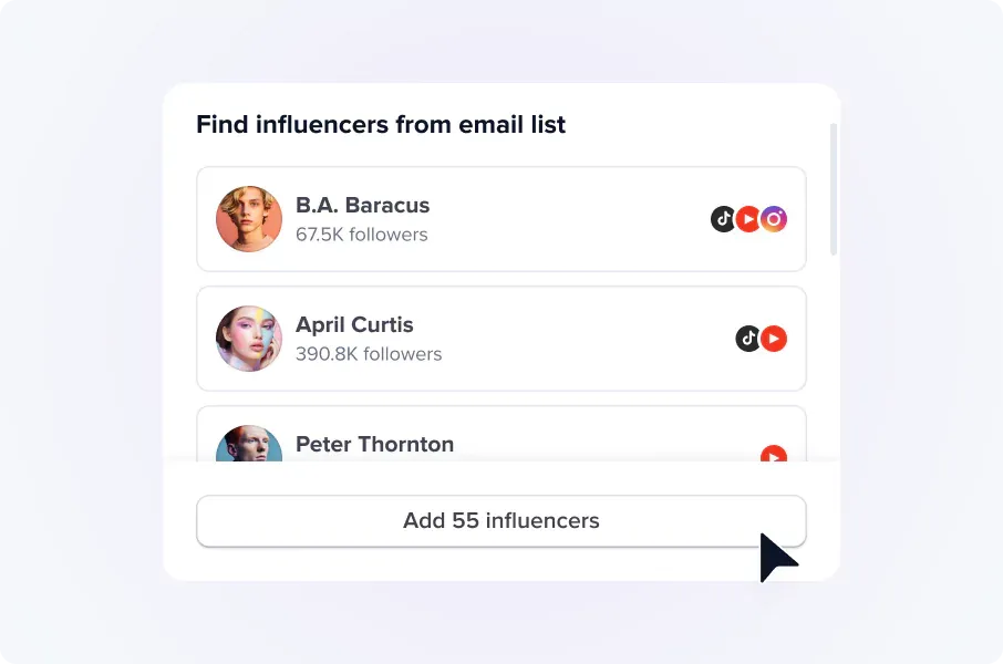 Conveniently upload entire customer lists