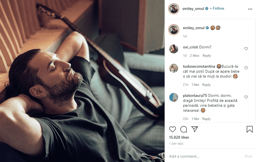 Smiley's Instagram page