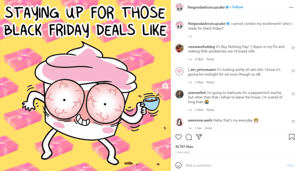 the good advice cupcake virtual influencer