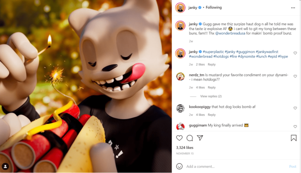 janky virtual influencer