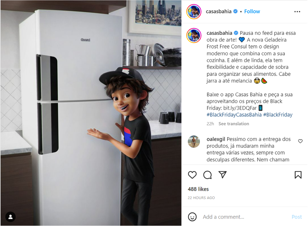 casas bahia virtual influencer