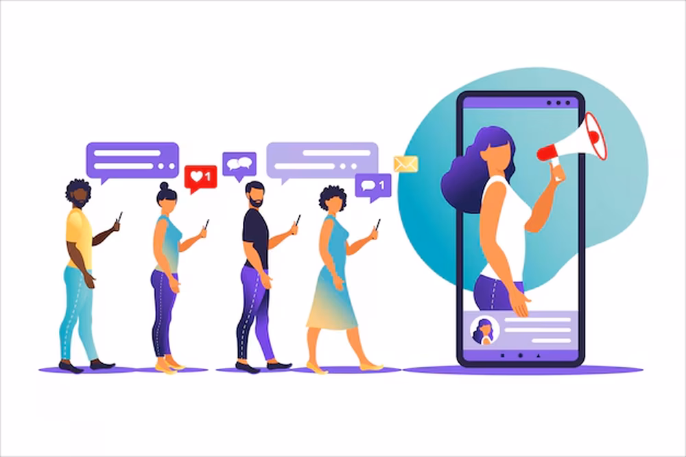 Illustration of how influencers can attract and influence audience