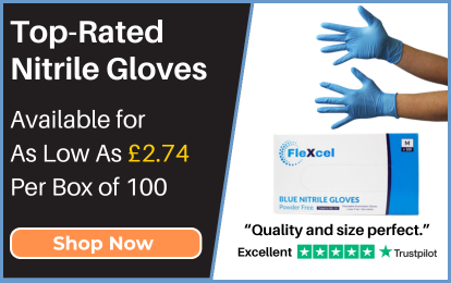 Shop now for blue nitrile gloves!