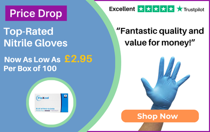 Top rated nitrile gloves now as low as £2.95