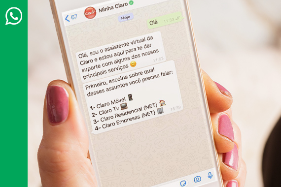 whatsapp da net claro tv