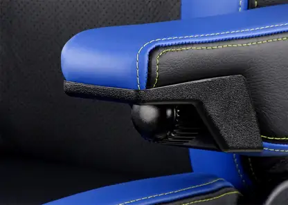 poltrona di guida isri 1000 blu marino/nero in pelle