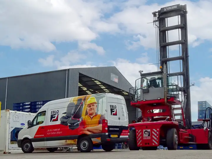 Nieuwe stoel in Kalmar container reachtruck | EBLO