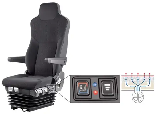 isri busstoel houdt chauffeurs koel tijdens warme zomermaanden