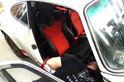 Recaro stoel met verlengd zitvlak voor Porsche 