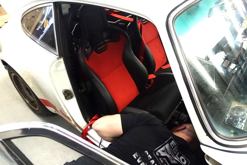 Recaro stoel met verlengd zitvlak voor Porsche 