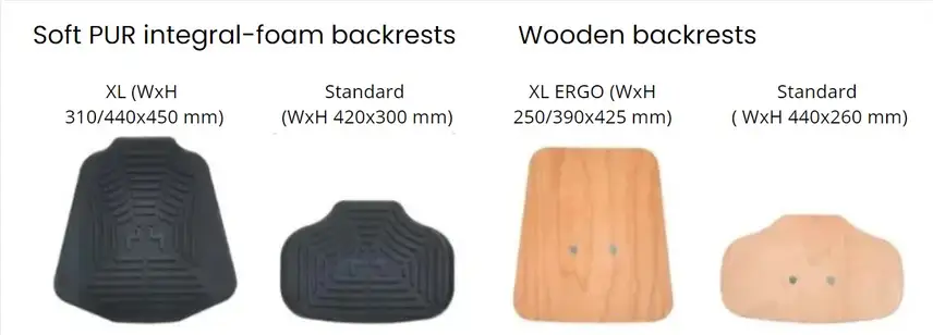 Various backrests Werksitz