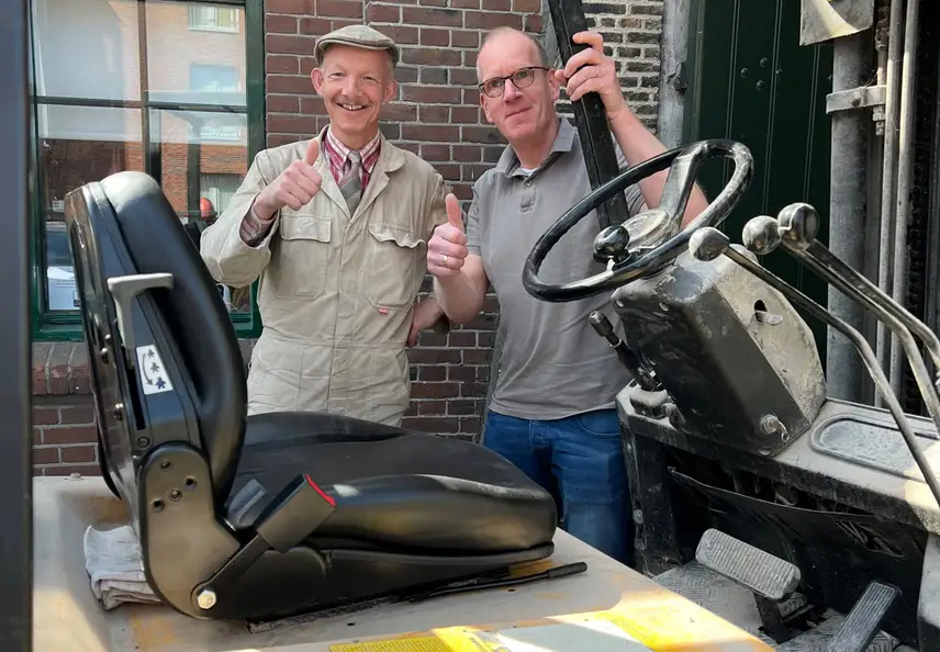 Traditionsmüller Mühle freute sich über den neuen UnitedSeats Staplersitz