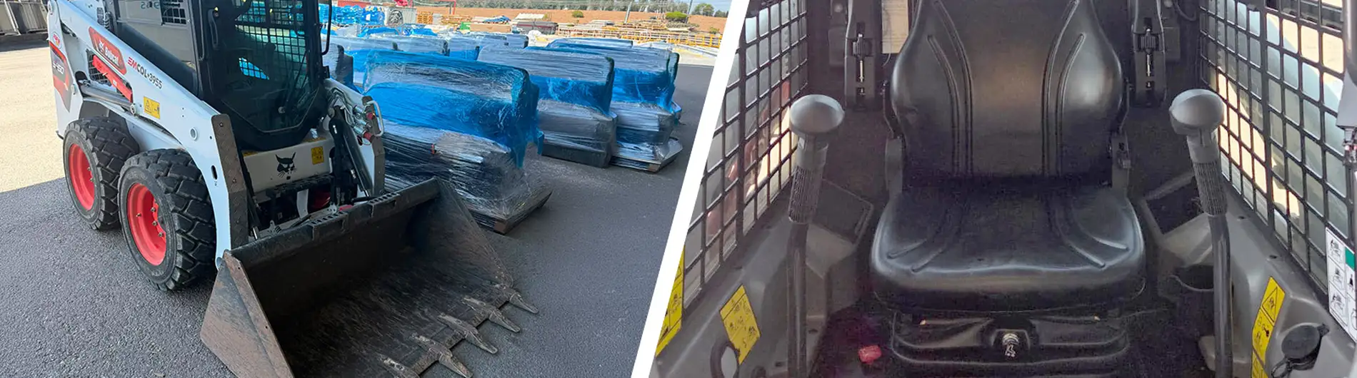 Air seat UnitedSeats LGV64/C2 installed in Bobcat S450 skid steer