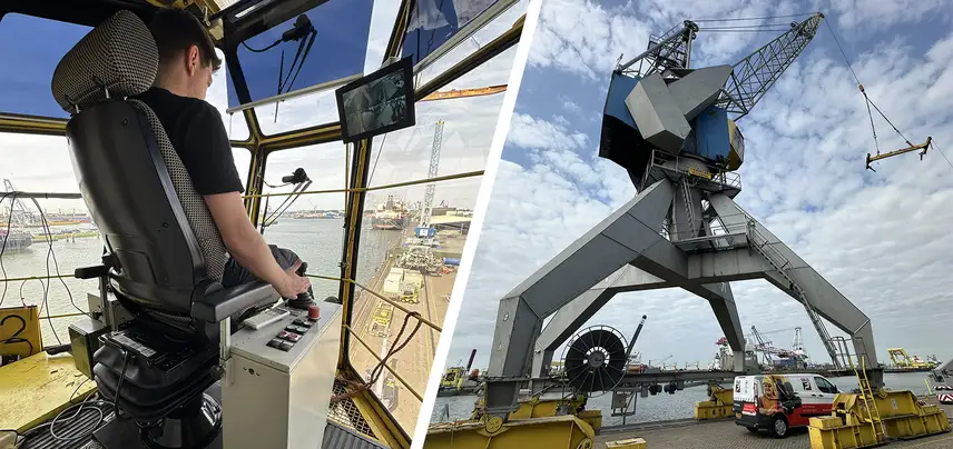 Installation eines neuen Kranstuhls für Boskalis Offshore Equipment