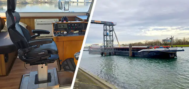 Trone sitz für das Binnenschiff Morpheus