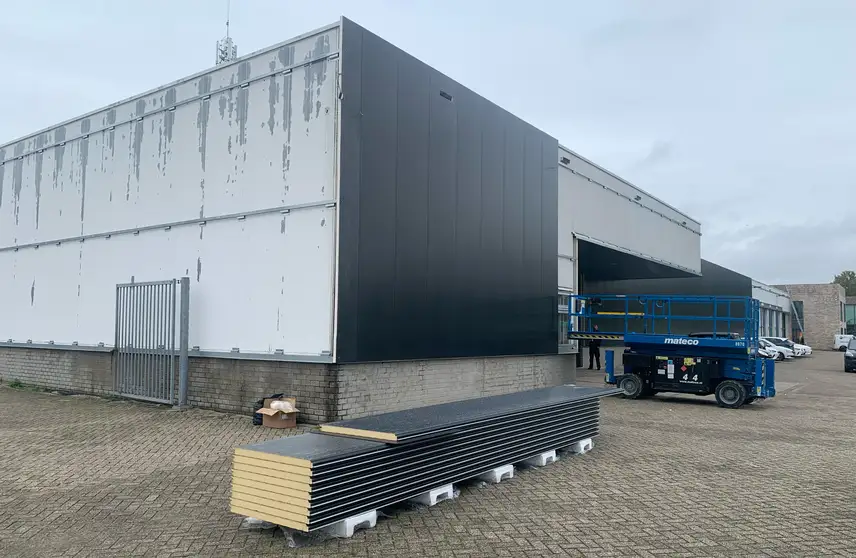 EBLO renoviert Gebäudefassade