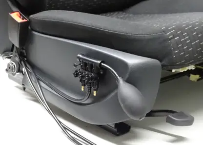 Meer ondersteuning van de rug met een ingebouwde lendensteun in een Mercedes Vito busje