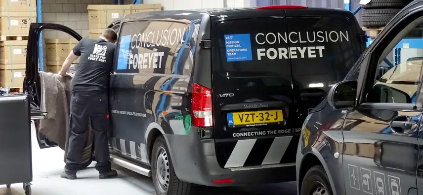 Meer ondersteuning van de rug met een ingebouwde lendensteun in een Mercedes Vito busje