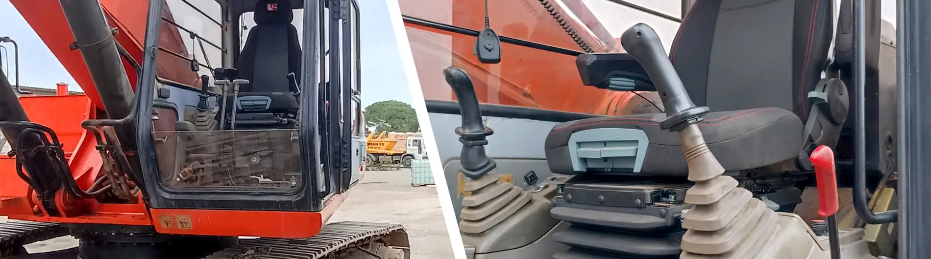 UnitedSeats Highlander Pro ingebouwd in Hitachi graafmachine