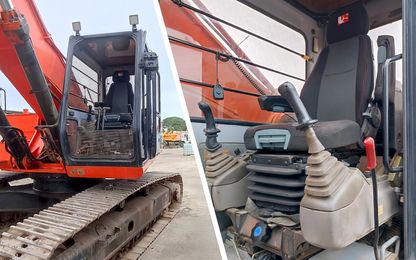 UnitedSeats Highlander Pro installé dans une pelle Hitachi