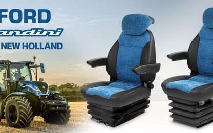 UnitedSeats C1 stoel met 'blauwe' opties voor Ford, Landini, New Holland trekkers