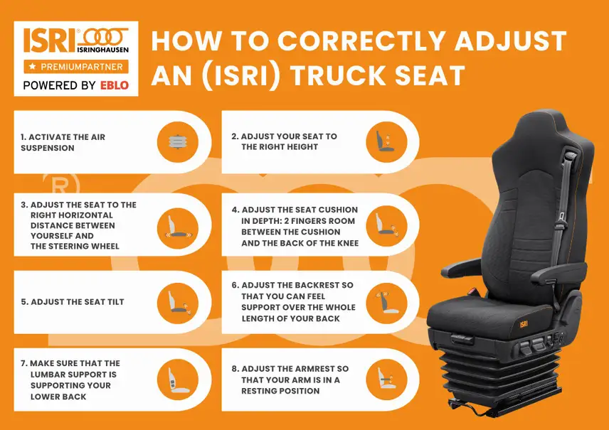 How to correctly adjust an ISRI truck seat