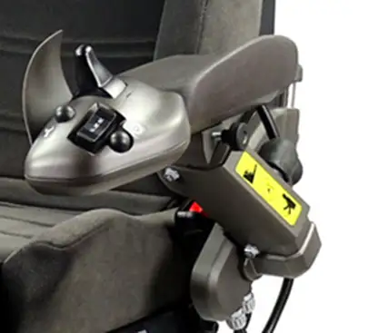 Bagger-Sitz mit Joystick-Konsole